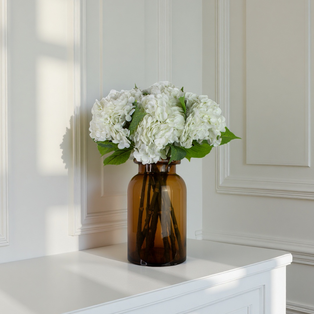 hvide kunstige hortensia