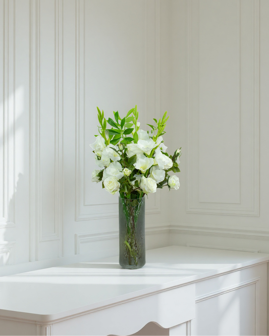 Ivory Rise | naturtro kunstig buket