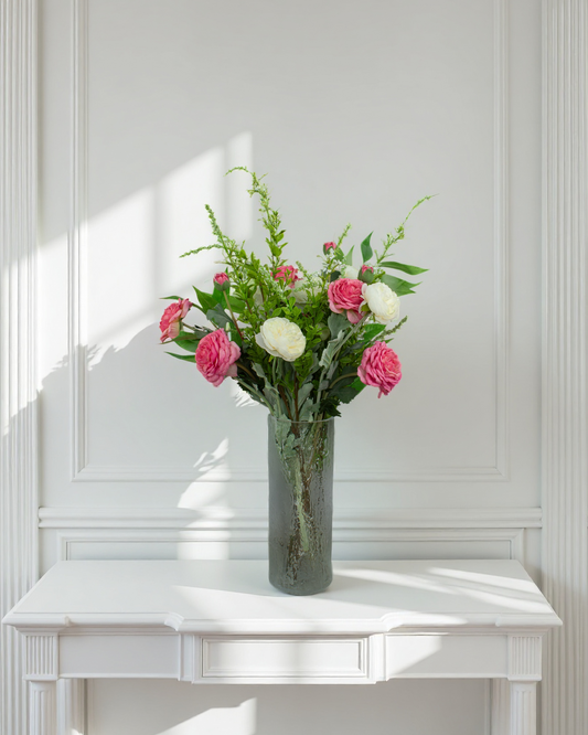 Rosy Grace | naturtro kunstig buket