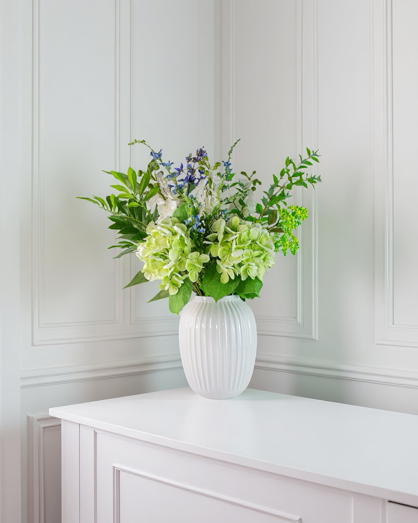 kunstig buket med hortensia