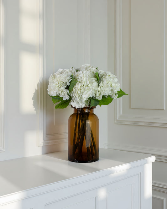 hvide kunstige hortensia