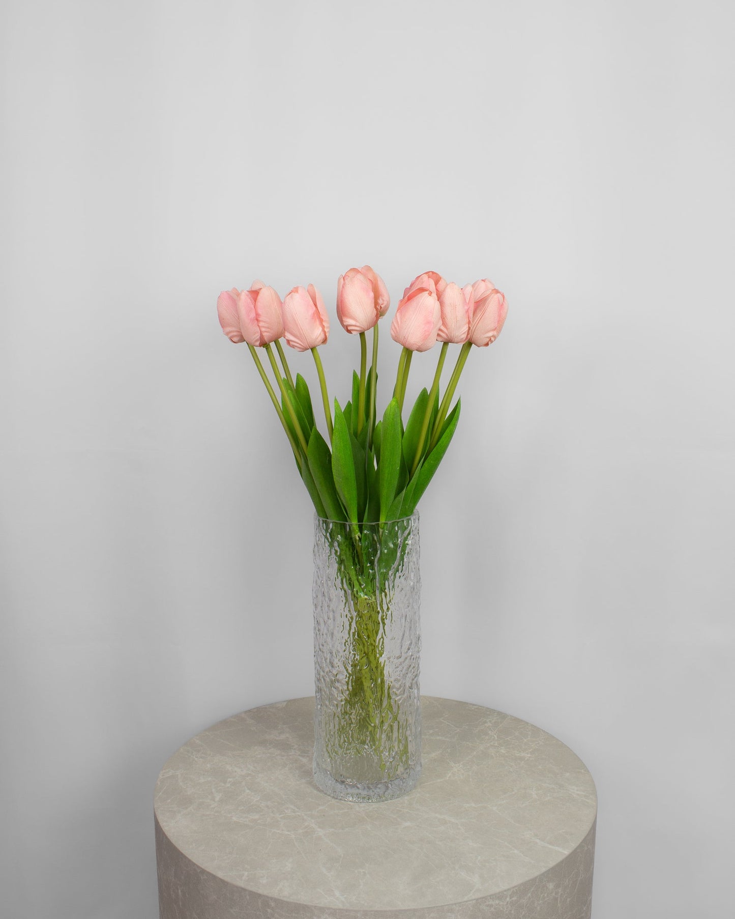 kunstige tulipaner i glas vase