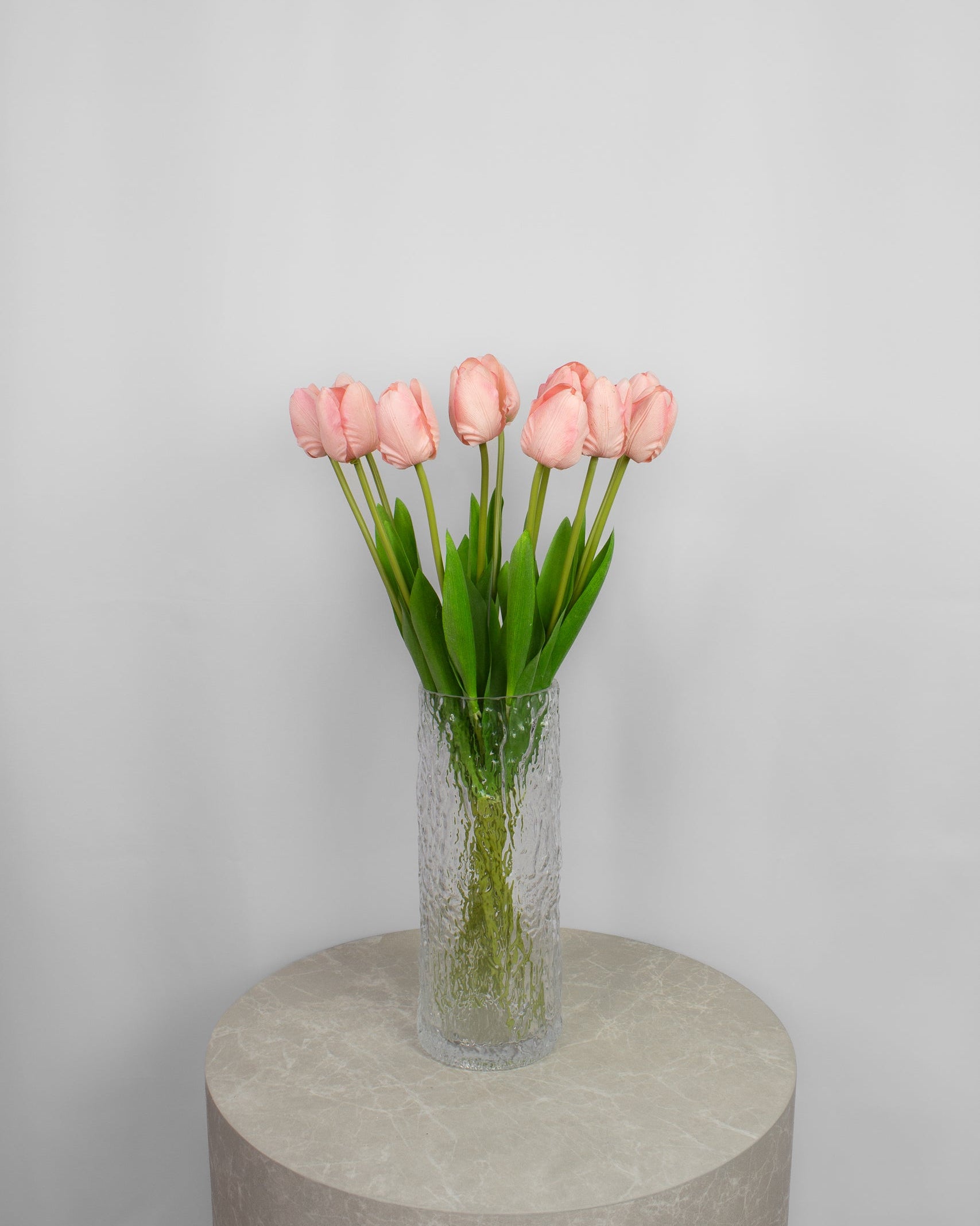 kunstige tulipaner i glas vase